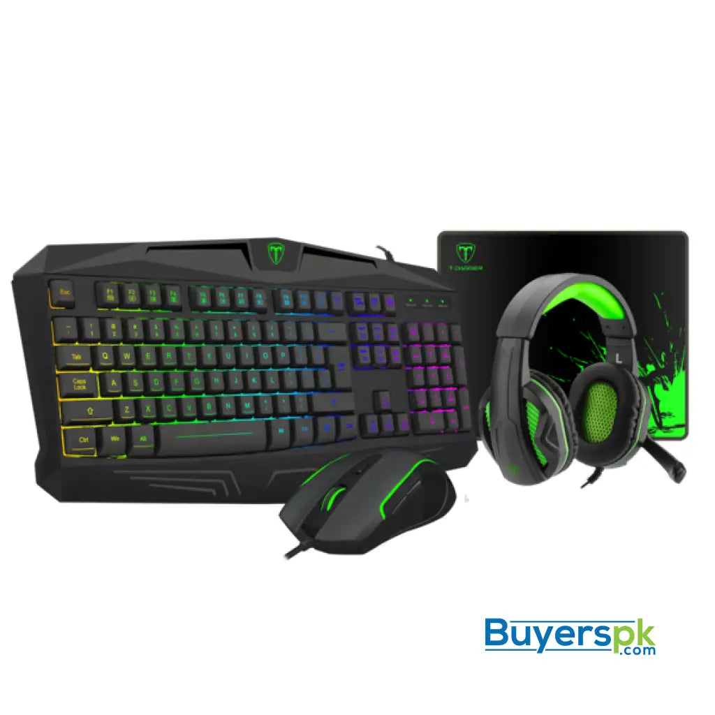T-dagger T-tgs003 Mouse/ Keyboard/mousepad/headset 4 in 1 Gaming Combo Set - Keyboard + Mouse Price Pakistan T-dagger T-tgs003 Mouse/ Keyboard/mousepad/headset 4 in 1 Gaming Combo Set - Keyboard + Mouse Price Pakistan